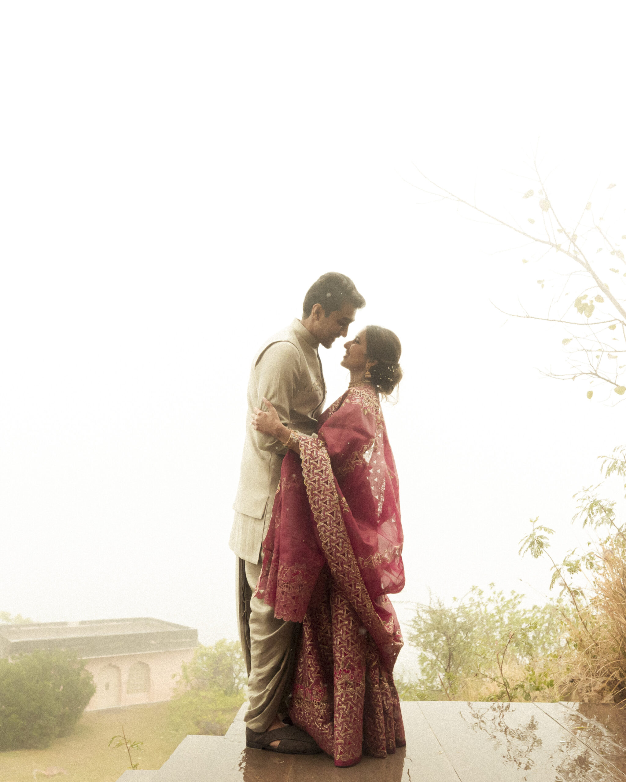 Bride and groom portrait
